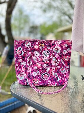 Vera Bradley Fuchsia Quilted Floral Tote